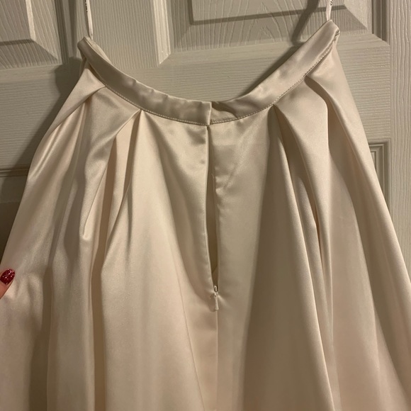 Sherri Hill Two-piece Black Lace/Ivory Satin Gown - Picture 8 of 8